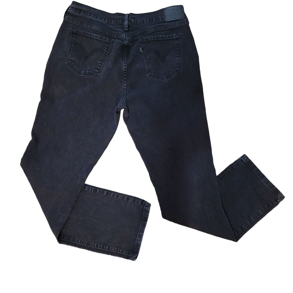 Levis 505 Women's 12 (31x32) Straight Jeans Black Denim Classic Fit Straight Leg - Picture 4 of 9